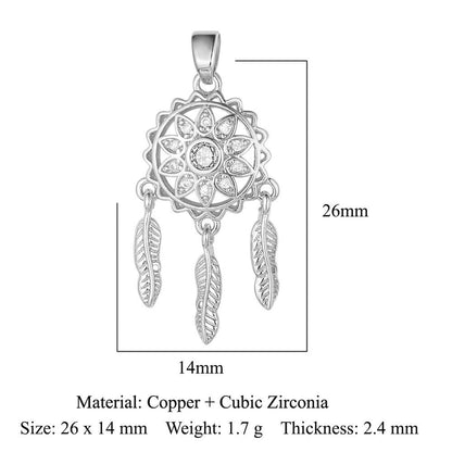Color zirconium copper micro-inlaid zircon necklace pendant