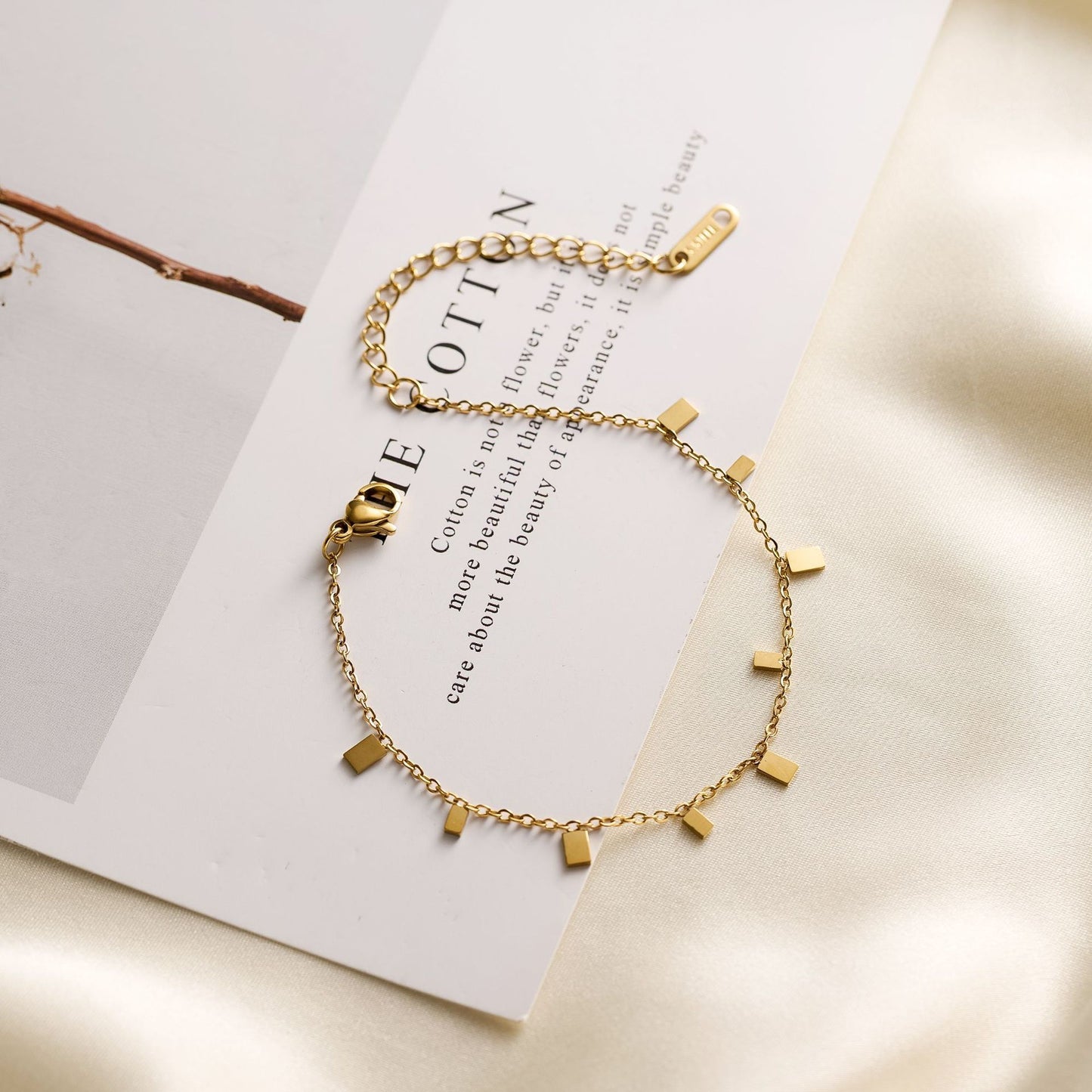 Titanium Steel Square Disc Necklace