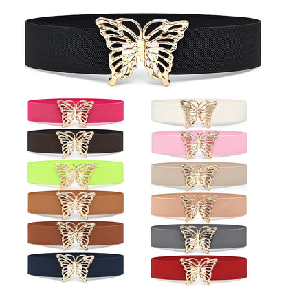 Butterfly Buckle Rhinestone Inlaid Belt