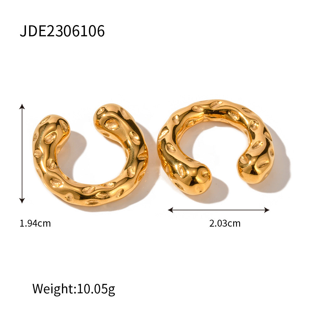 Stainless Steel Hammered Ear Clips