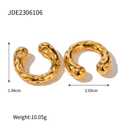 Stainless Steel Hammered Ear Clips