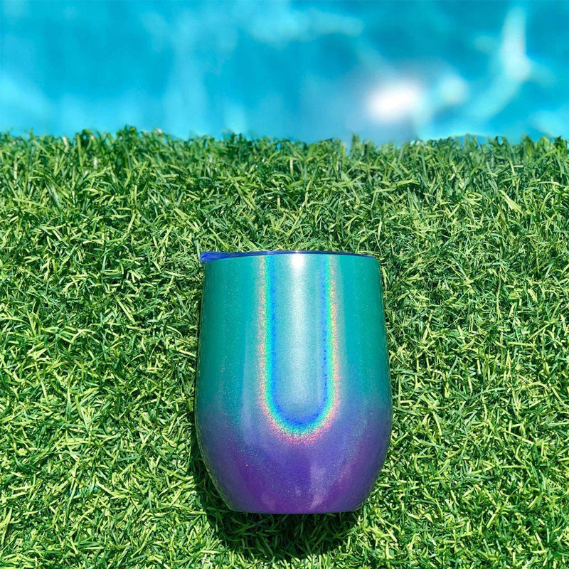 12Oz Spray Egg Wine Glass