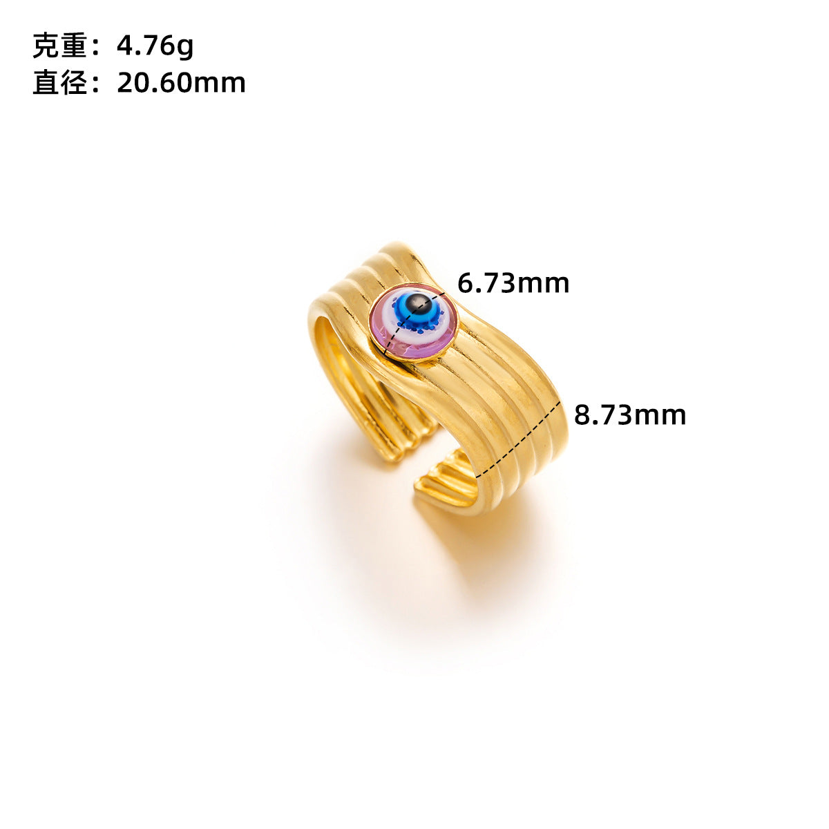 Gold Titanium Steel Flower Ring