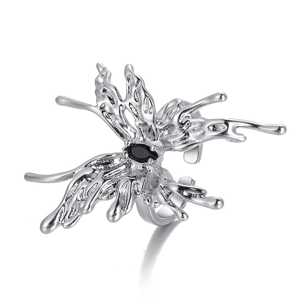 Liquid Butterfly Open Ring
