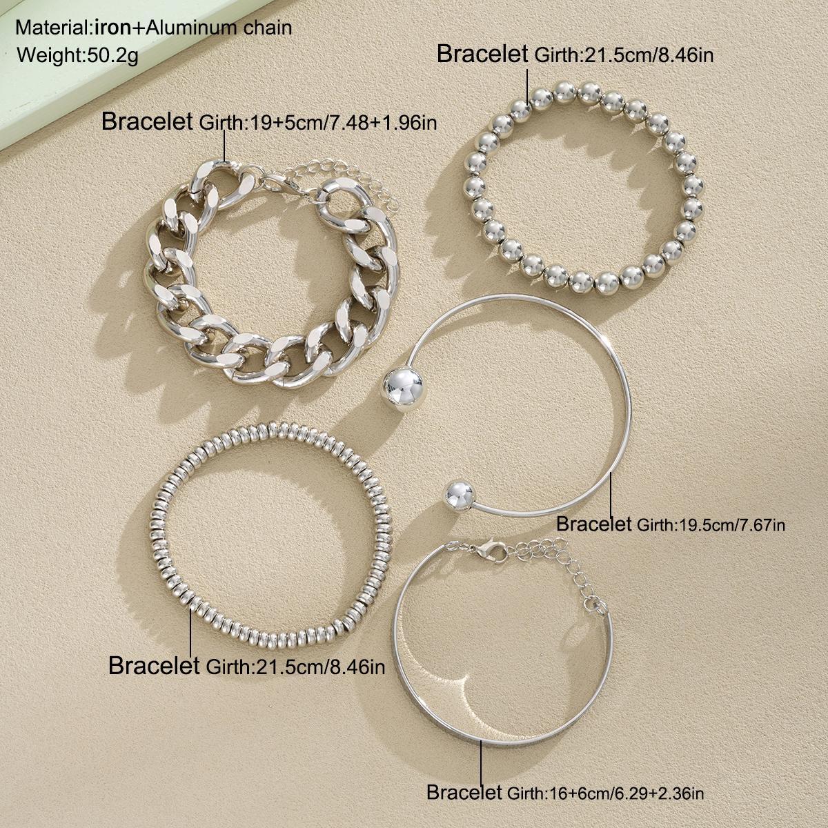 Brushed Metal Ball Bracelet