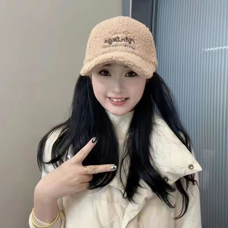 Fleece Letter Winter Baseball Cap