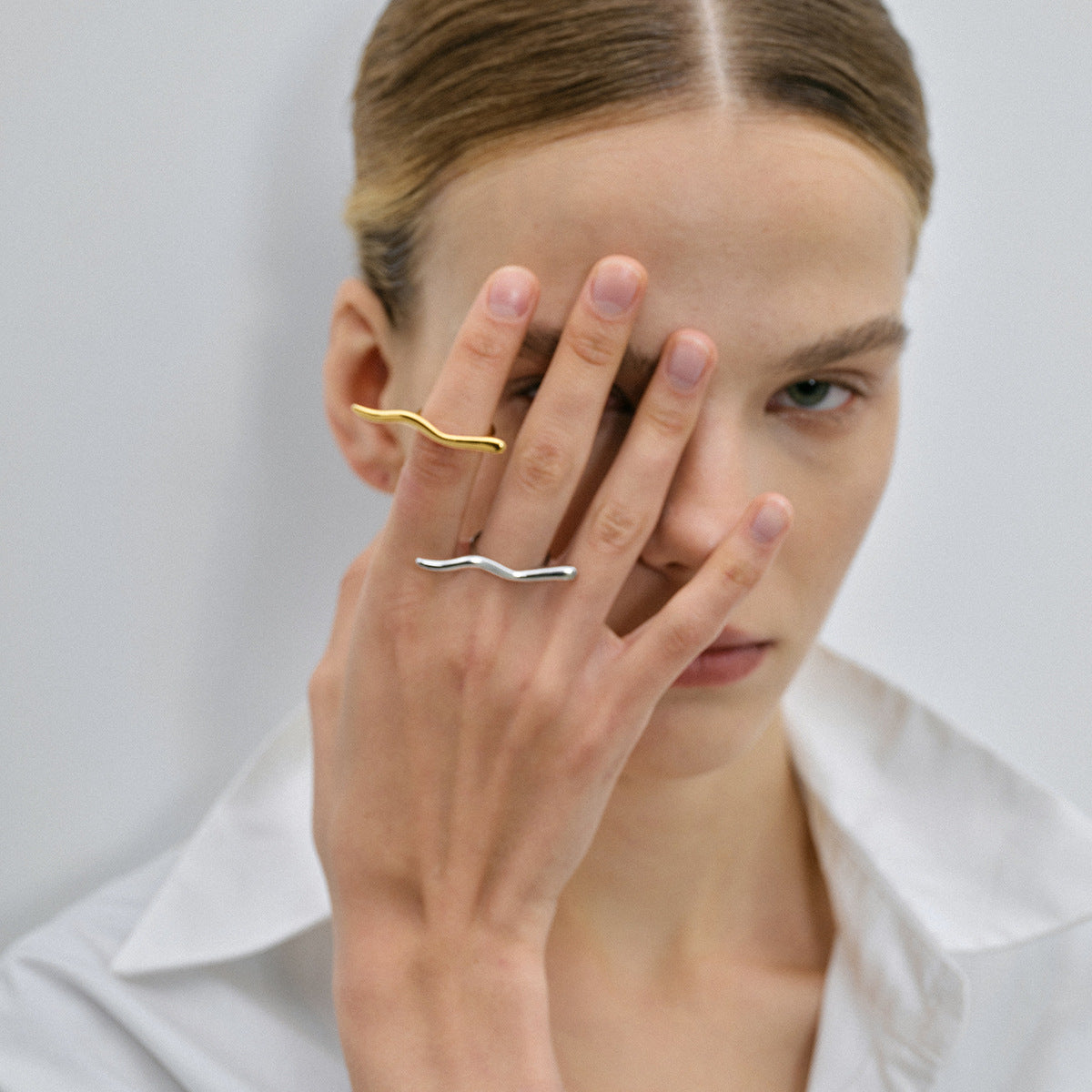 Wave open ring