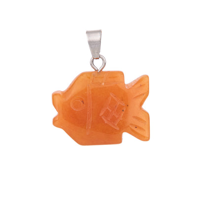 Colgante de pez tallado en cristal personalizado pez pequeño 