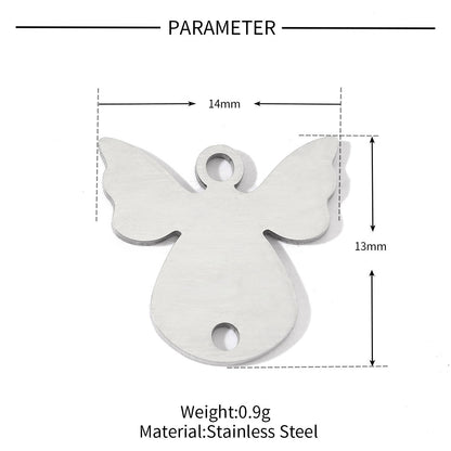 20 pcs/bag boy girl family titanium steel d pendant