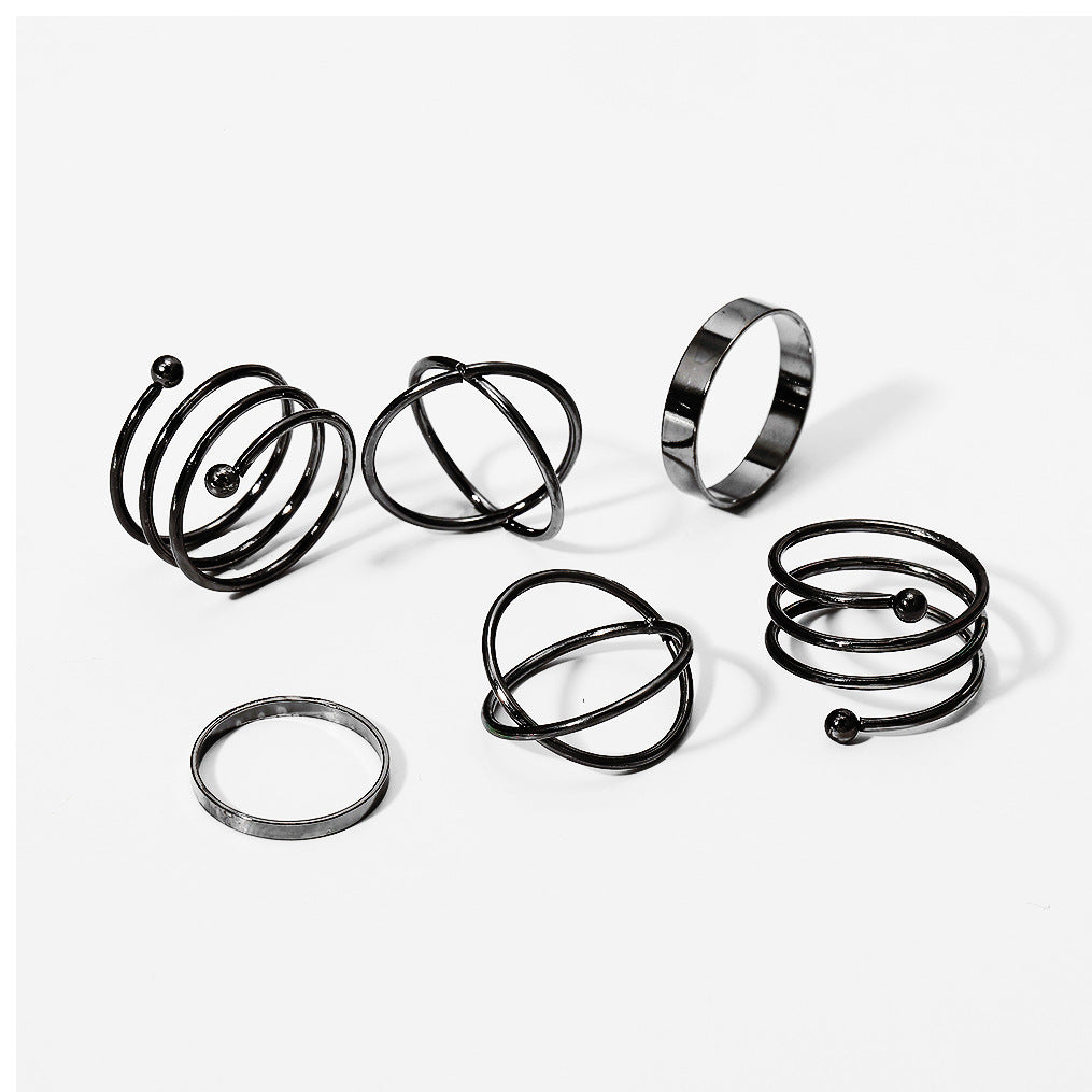 Spiral Stackable Ring Set