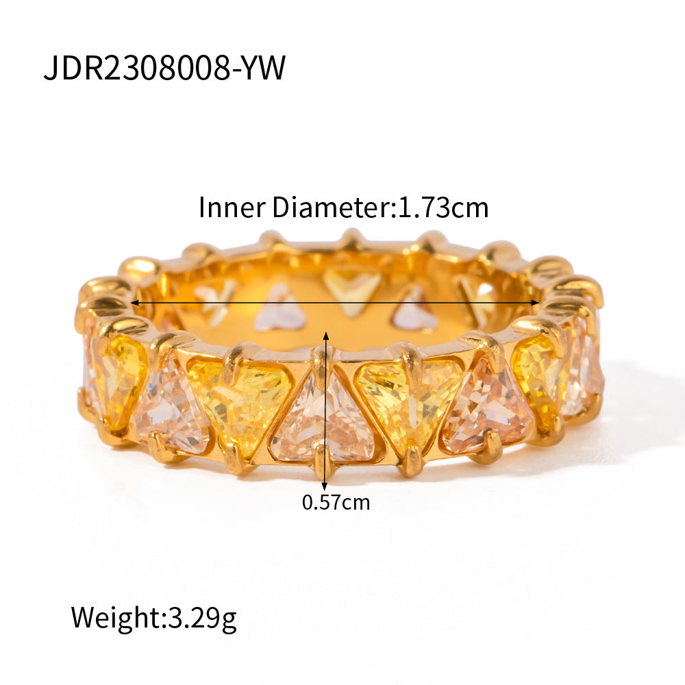 Triangle Zirconia Ring