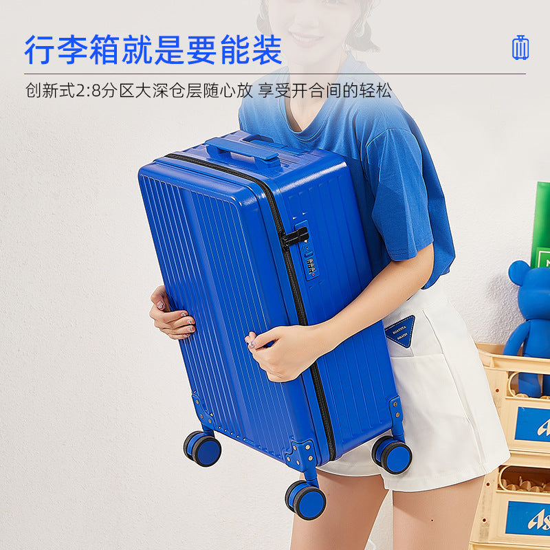Rhein blue trolley case 24 inch suitcase