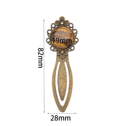 Crystal Retro Alloy Lace Bookmark Ruler