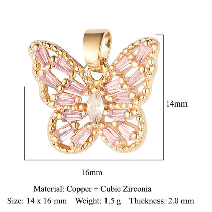 Sunflower Tree of Life Copper Zircon DIY Pendant