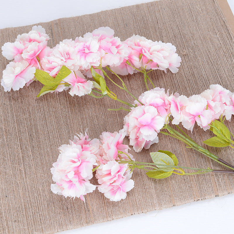 Encrypted 4-pronged 3-pronged cherry blossom tree artificial flowers
