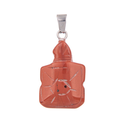 Pingente de tartaruga esculpida em cristal 