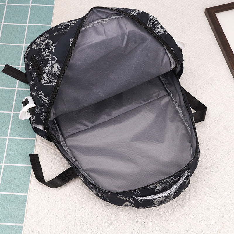 Simple travel computer backpack schoolbag