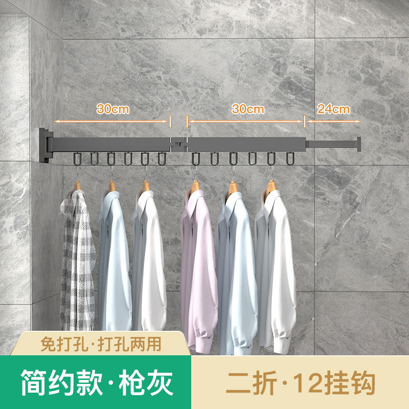 Folding Telescopic Clothes Rack
