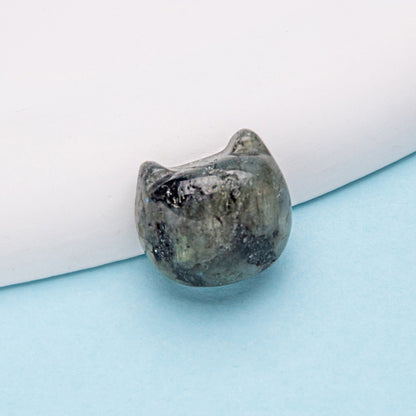 Amethyst Silver Cat Head Crystal Handmade DIY Accessories