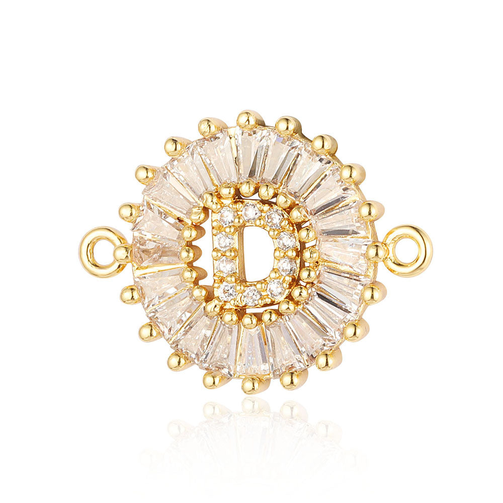 fashion 26 English letters copper zircon pendant