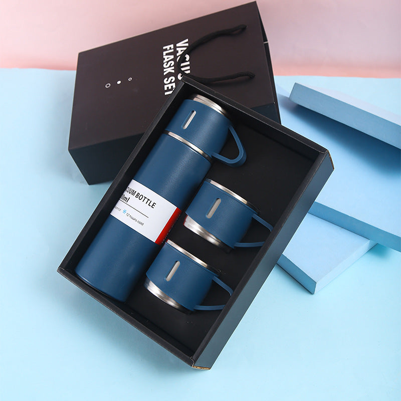 Stainless steel spray thermos cup set