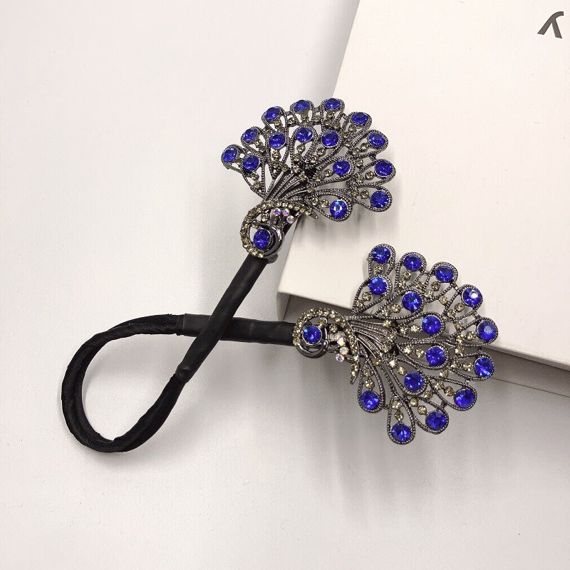 Peacock Hairpin Bun Maker High-End Platina Headwear