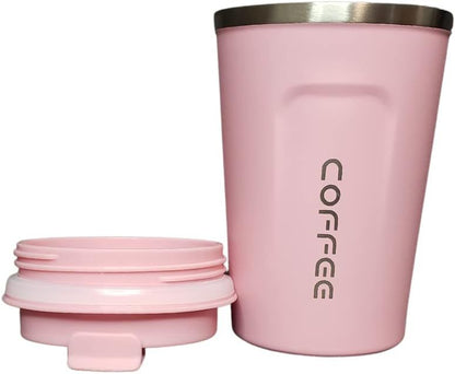 Stainless steel coffee cup is simple