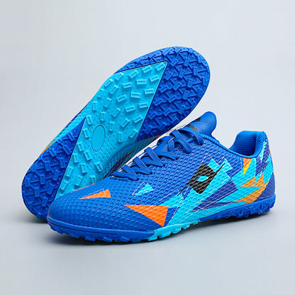 Rotating Buckle Breathable Anti-Slip TF Turf Soccer Shoes