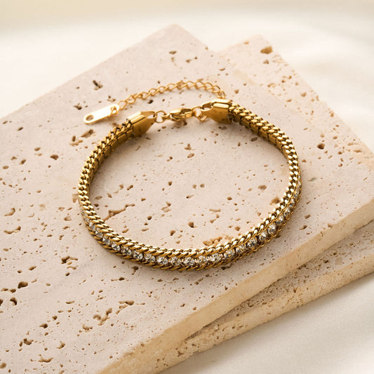 NEW Stainless Steel Diamond Bracelet