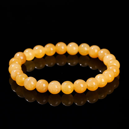 Optimized sugar color Xiuyu bracelet, topaz round beads.