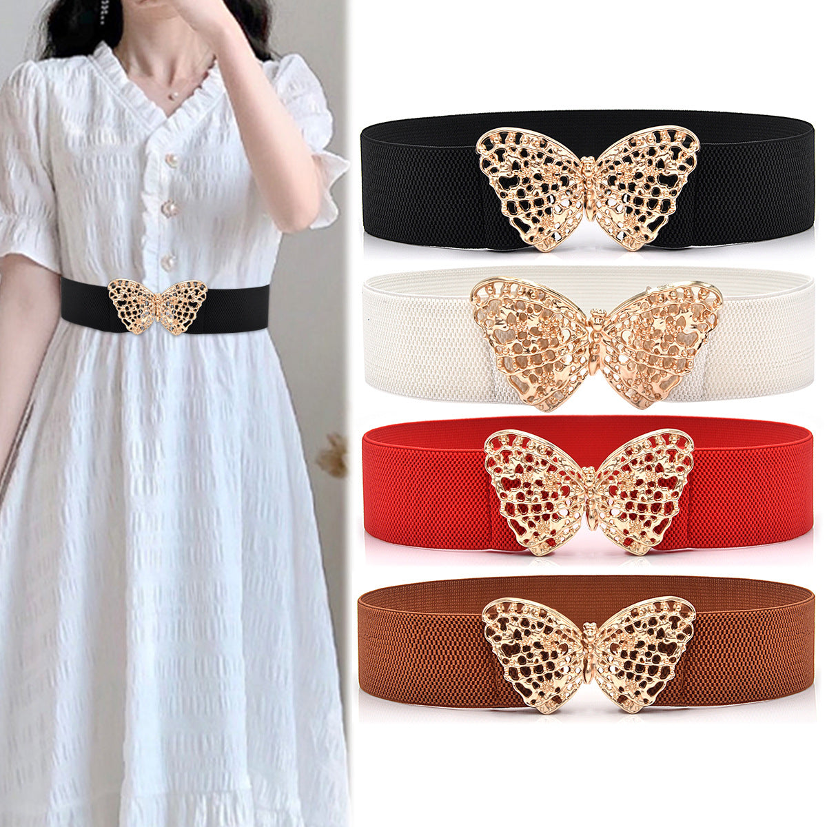 Butterfly Ladies Elastic Belt