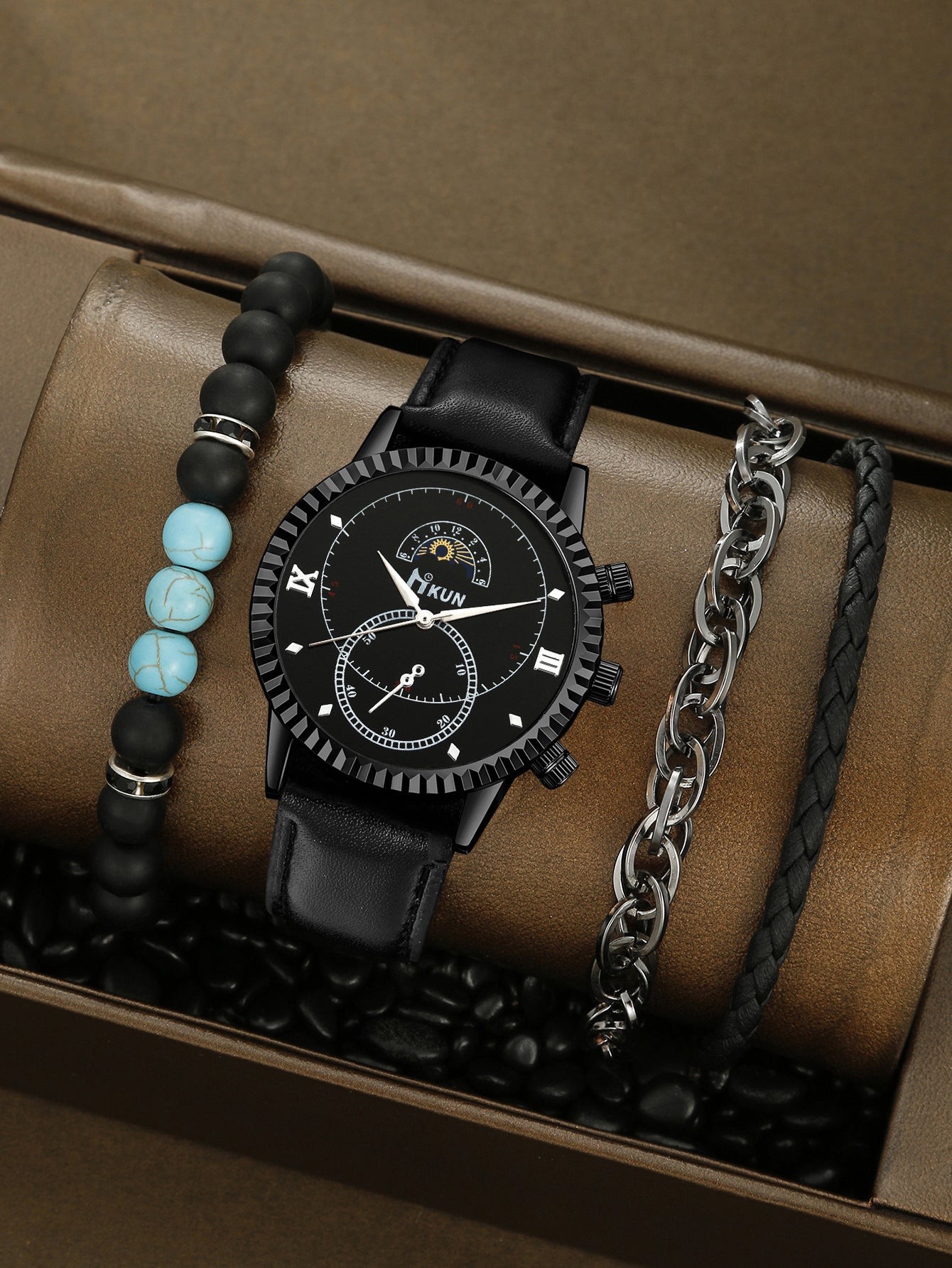 Creative Alloy Watch Sports Bracelet Set