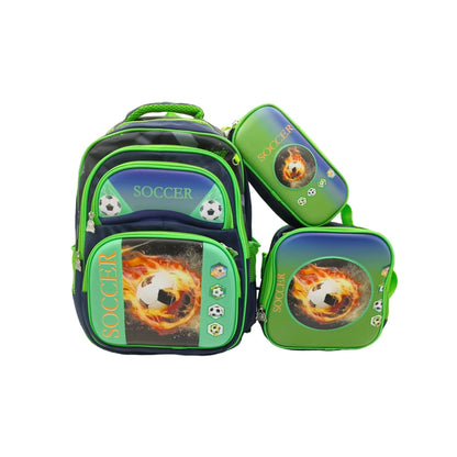 Can hold tie rod schoolbag lunch bag pencil case three-piece set