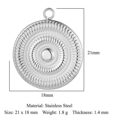 Square point diamond stainless steel pendant