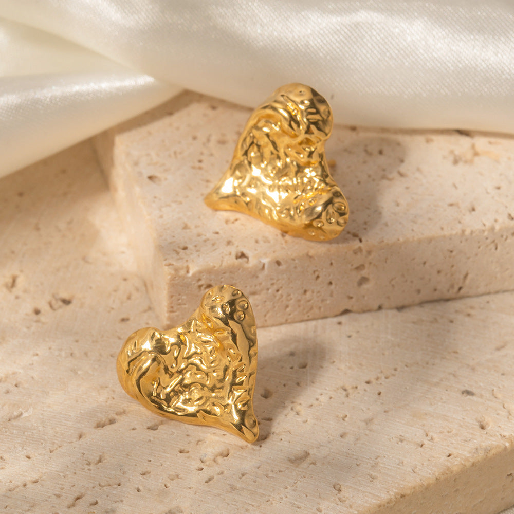 Textured Love Earrings Wholesale