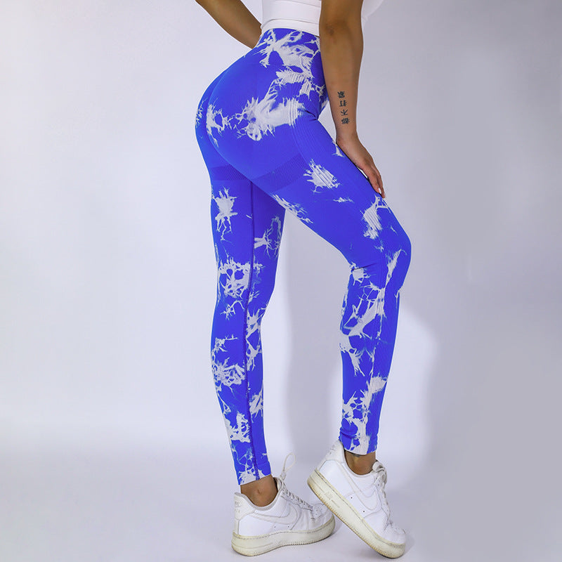 Euro Tie-Dye High-Waist Butt-Lifting Yoga Pants