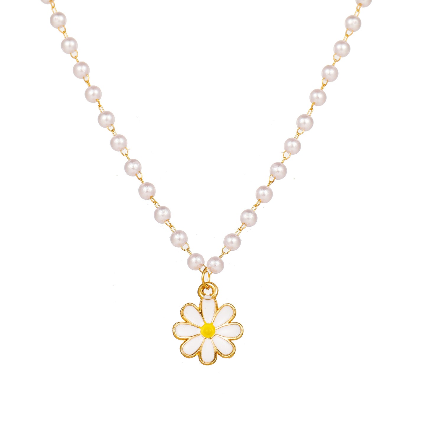 Pearl Daisy Choker Necklace