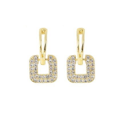 Full diamond earrings women's new personality