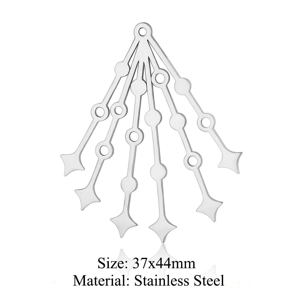 5 pcs/pack star moon titanium steel pendant planet DIY