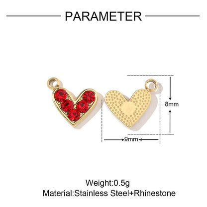 French hollow geometric love titanium steel pendant