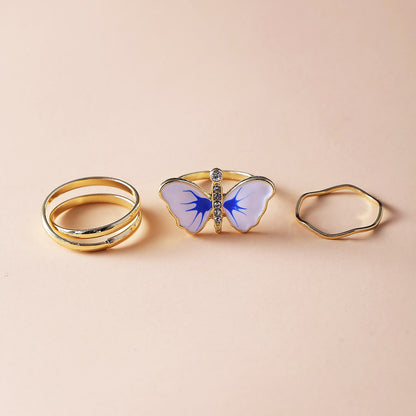 Butterfly Ring Jewelry Metal Alloy