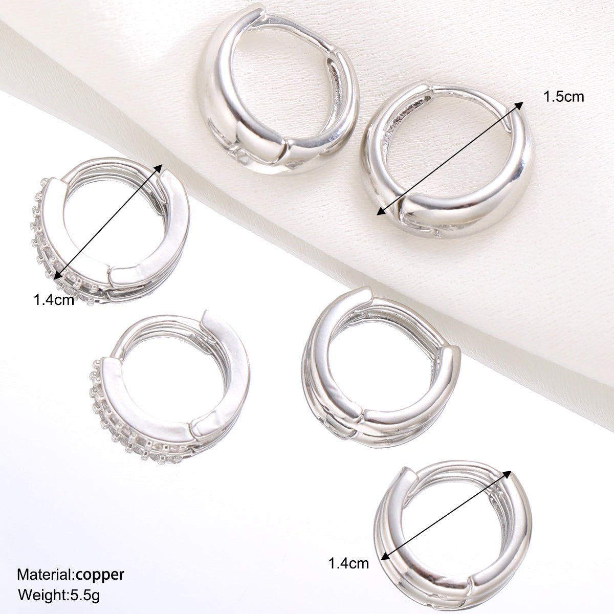 Diamond Teardrop Earring Set (3-piece)