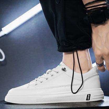 Stylish Casual Waterproof Leather White Shoes