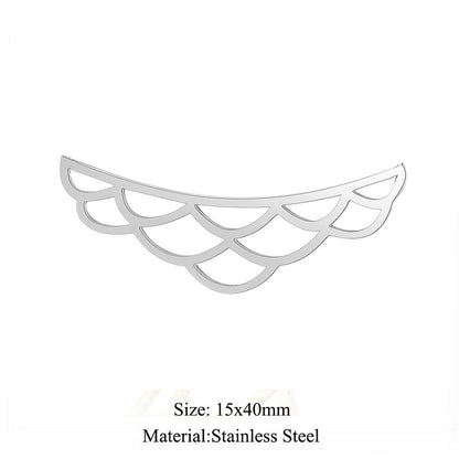 5 pcs/titanium steel large pendant flower diamond conch