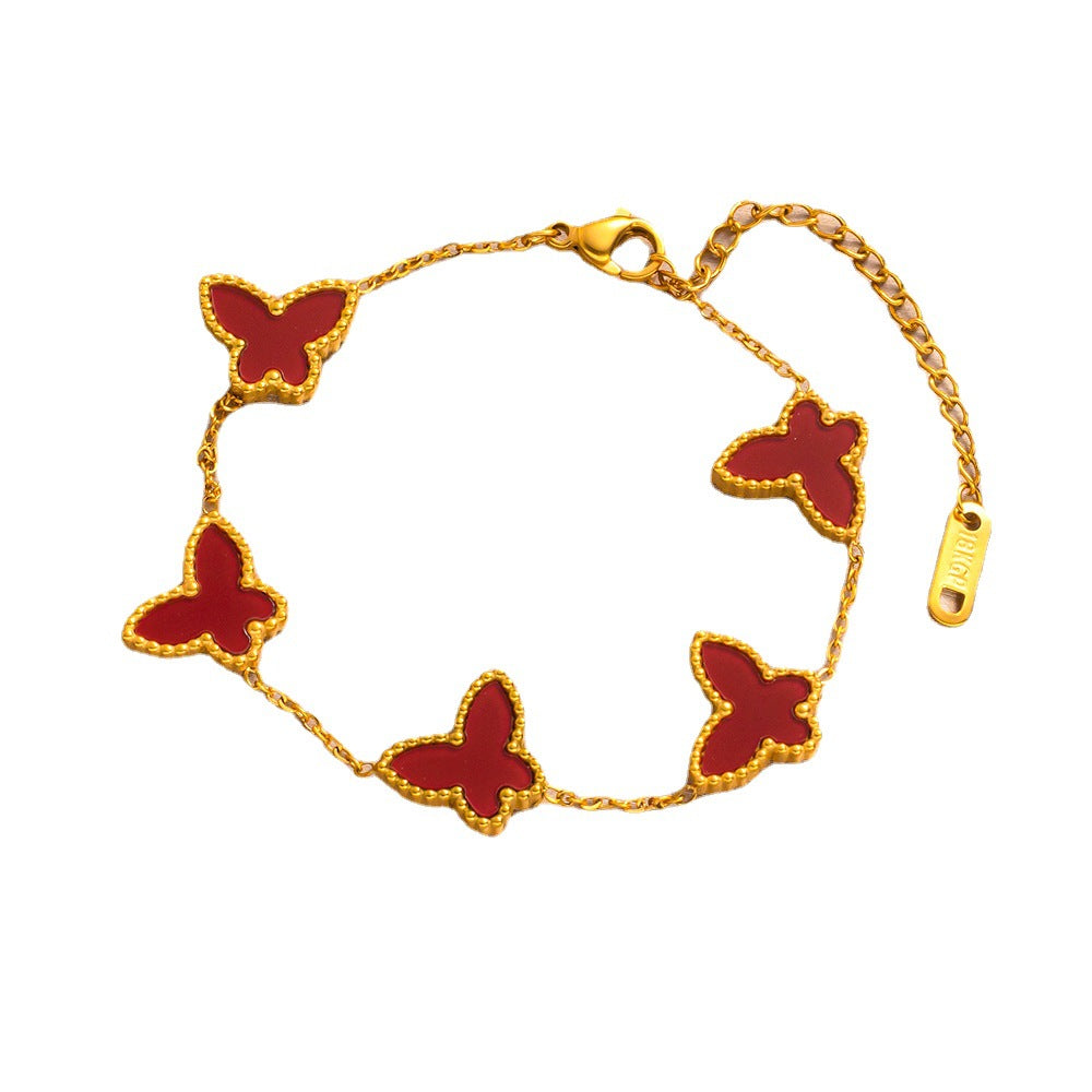 Butterfly Titanium Steel Bracelet - Trendy & Versatile Design