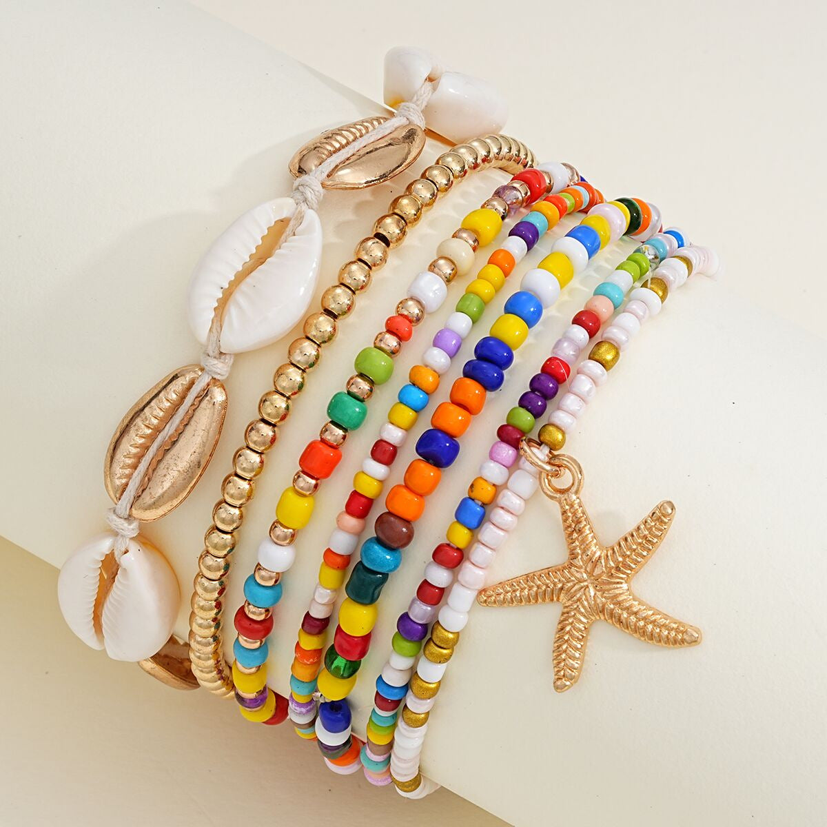 Bohemian Shell & Starfish Layered Anklet