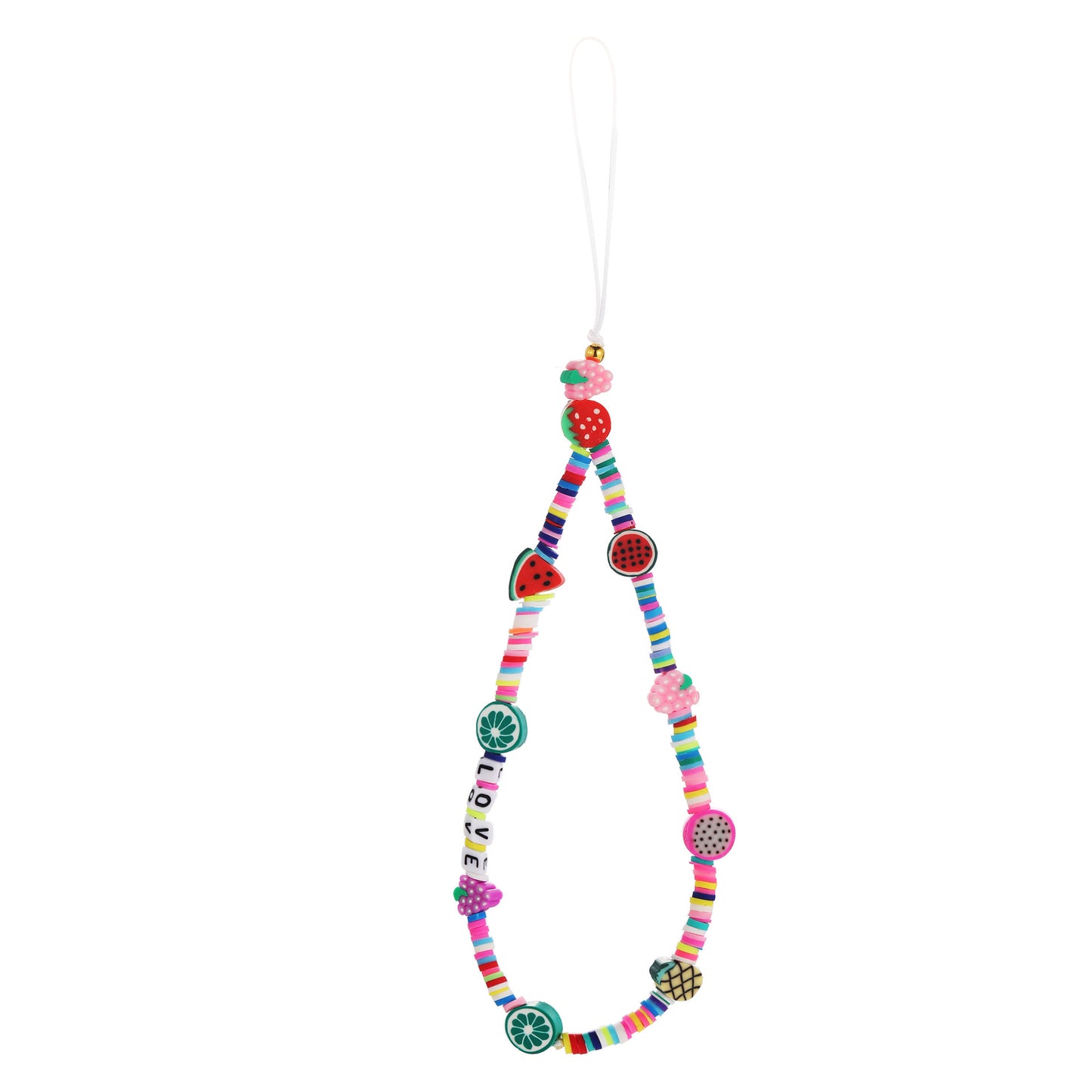 Beaded Soft Pottery Phone Lanyard