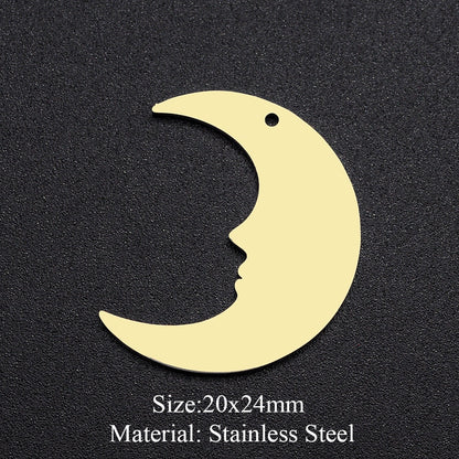 5 pcs/pack moon geometry accessories DIY pendant