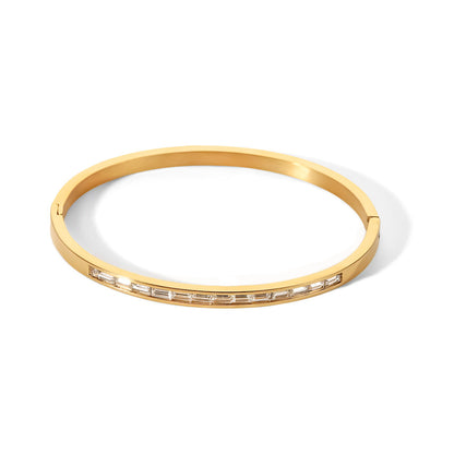Pulsera de circonitas cuadradas 