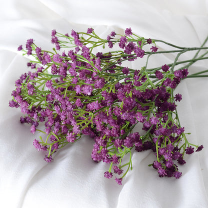 Flor artificial de plástico aliento de bebé de tres bifurcaciones 